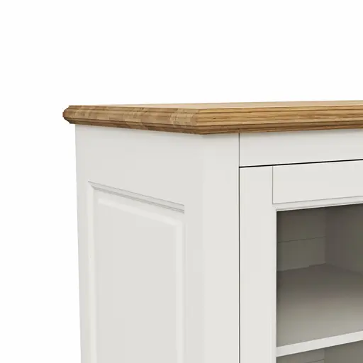 Highboard Louisiana - teilmassiv, Weiß