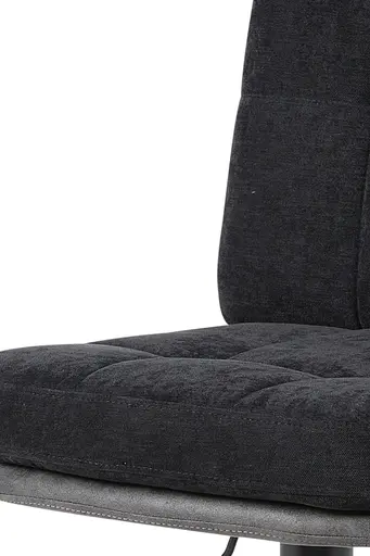 Barhocker - drehbar, höhenverstellbar, Microfaser, Schwarz, Vintage Anthrazit