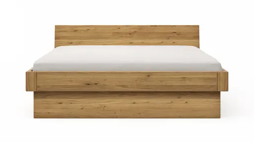 Bettgestell 1660 - Liegefläche ca. 180x200 cm, Wildeiche massiv, geölt