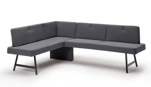 Eckbank - BT ca. 236x167 cm, Stoff, Anthrazit