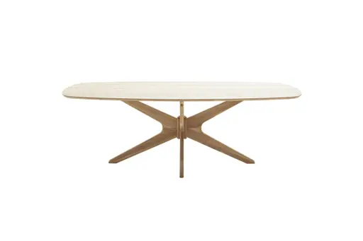 Esstisch - LB ca. 200x100 cm, Wildeiche massiv geölt, Schweizer Kante