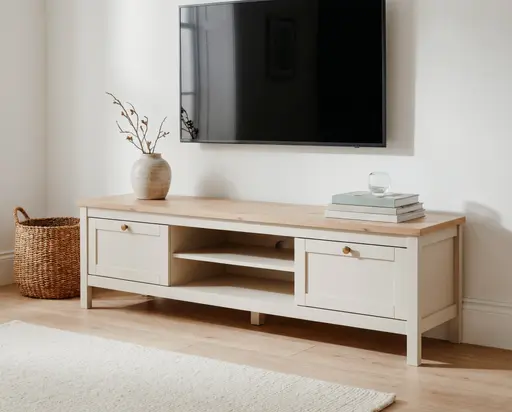 TV-Board- B ca. 160 cm, Champagner, Eiche Dekor