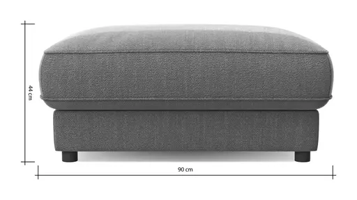 Hocker Juni - LB ca. 90x90 cm, Stoff, Petrol