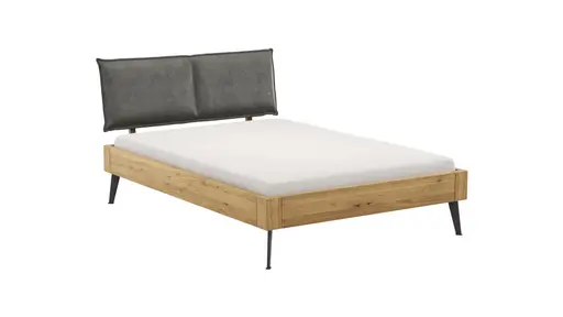 Bettgestell 1660 - Liegefläche ca. 140x200 cm, Wildeiche massiv, geölt