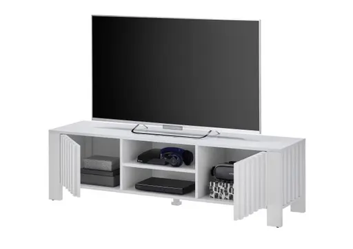 TV-Lowboard - B ca. 154 cm, Weiß