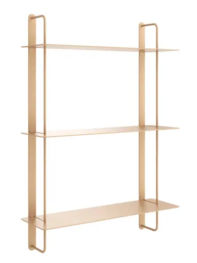 Wandregal Dagny - BHT ca. 60x85x18 cm, Metall, Beige