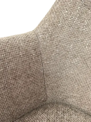 Armlehnstuhl MARYBEL - drehbar, Stoff, Latte Macchiato