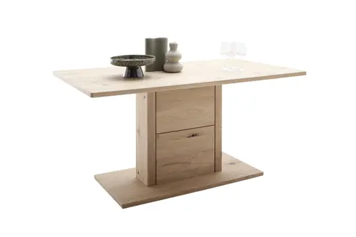 Esstisch - LB ca. 160x90 cm, Eiche Nachbildung, Eiche massiv geölt