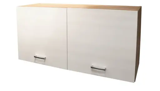 Hängeschrank- B ca. 100 cm, Eiche Dekor, Weiß, Matt