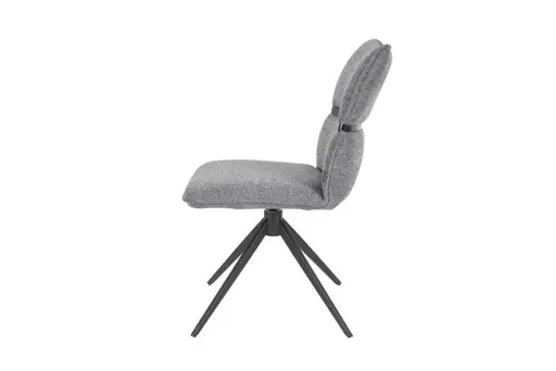 Stuhl MARJA - drehbar, Stoff, Grau