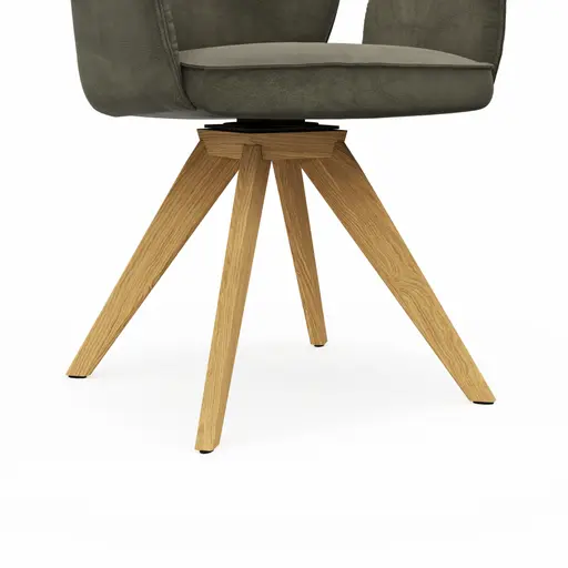 Armlehnstuhl Westmore - drehbar, Stoff, Dunkelgrün