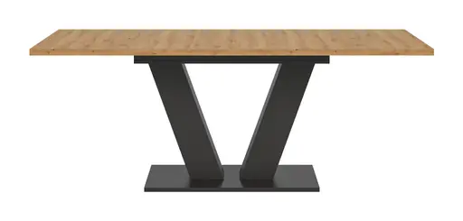 Esstisch - ausziehbar, LB ca. 150x90 cm, Artisan Eiche Nachbildung, Grau