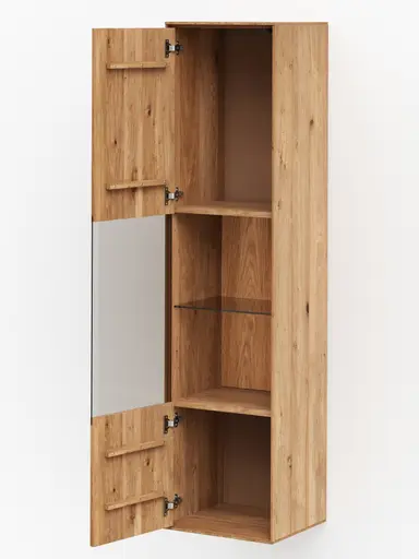 Hängevitrine Saratoga - Anschlag Links, Wildeiche massiv, natur geölt