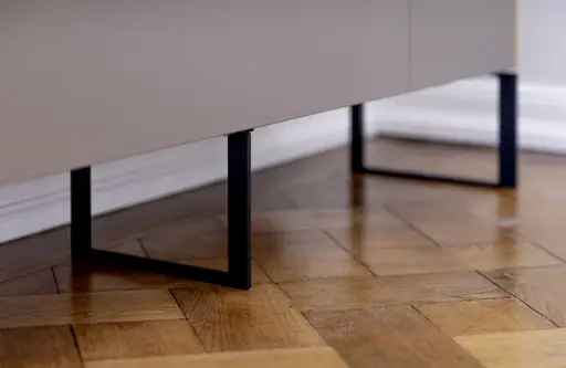 Highboard Mileto - BHT ca. 136x118x35 cm, MDF Steingrau, Naturdesign