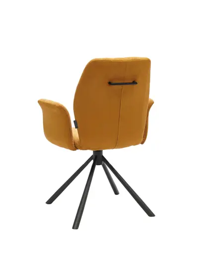 Armlehnstuhl MANOA - drehbar, Stoff, Senfgelb