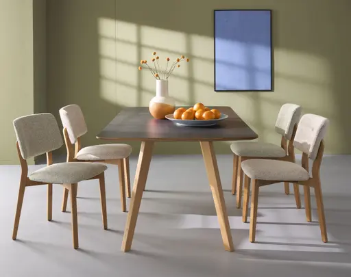 Esstisch Bat - LB ca. 200x100 cm, HPL, Schiefer