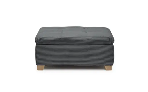Hocker JAMILA - Stoff, Anthrazit