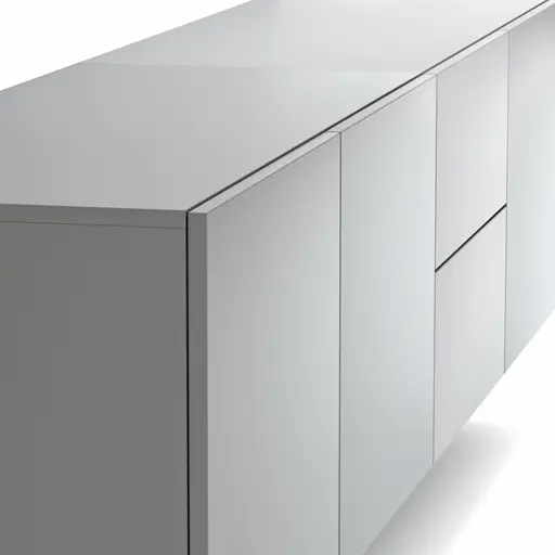 Wohnwand Palos - Lack, Hellgrau