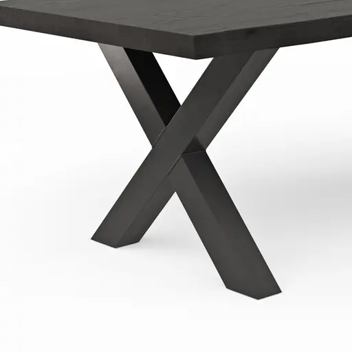 Esstisch Clifton - LB ca. 260x100 cm, Zerreiche massiv, Smoke