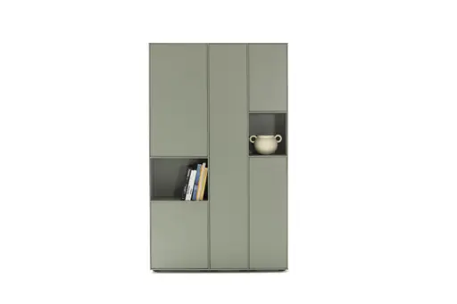 Highboard Casello - BHT ca. 107x180x38 cm, Lack Matt, Schilfgrün