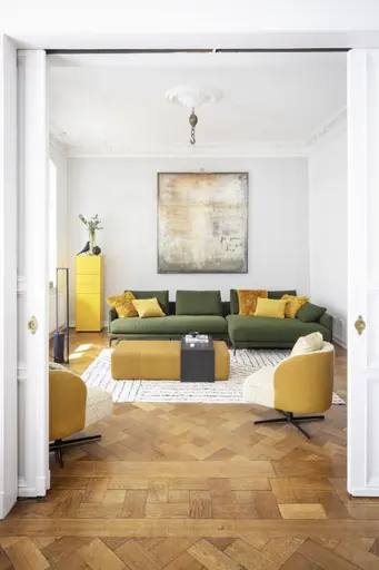 Kommode Casello - BHT ca. 45x144x37 cm, Lack Matt, Sonnengelb