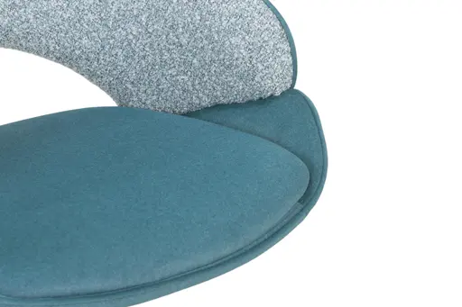 Stuhl MERIEM - drehbar, Stoff, Blau