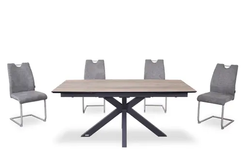 Esstisch MELANIA - ausziehbar, LB ca. 180x95 cm, Glaskeramik, Braun