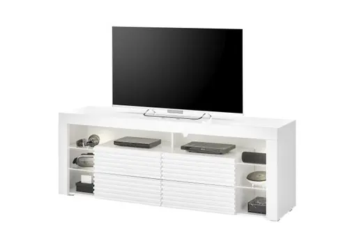 TV-Lowboard - mit Beleuchtung, B ca. 179 cm, Weiß