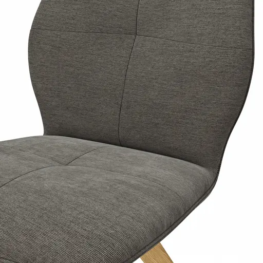 Polsterstuhl Dinner -  Stoff, Dunkelbraun