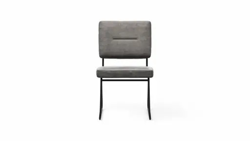 Polsterstuhl Wesley - Stoff, Grau