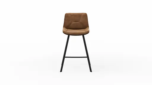 Tresenstuhl Wesley - Stoff, Cognac