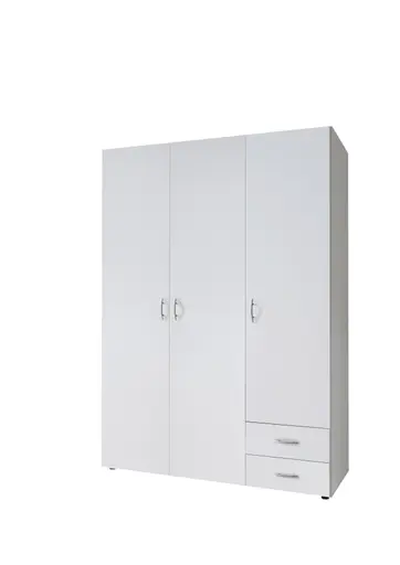 Drehtürenschrank- B ca. 120 cm, Weiß
