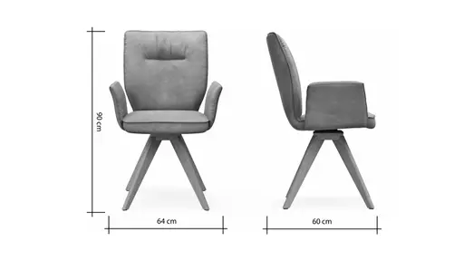 Armlehnstuhl Westmore - Stoff, Silberfarben