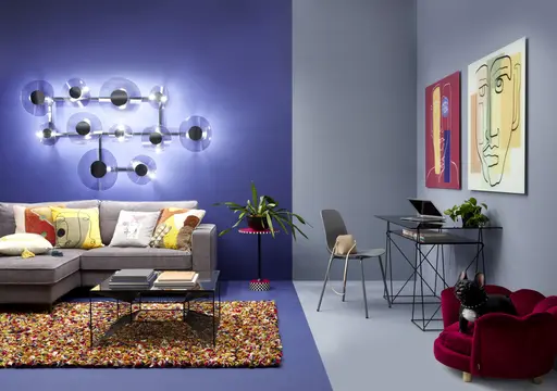 Glasbild - LB ca. 100x100 cm, Pastell