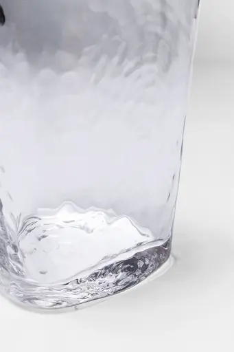 Wasserglas- D ca. 9 cm, Glas, Transparent, Goldfarben