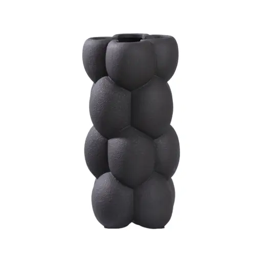 Deko-Vase - DH ca. 18x36 cm, Schwarz