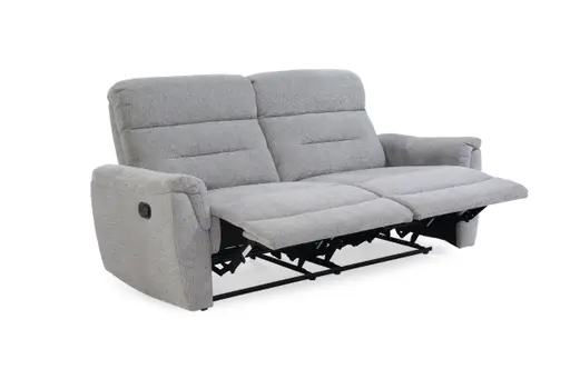 Sofa - 2,5-Sitzer, Relaxfunktion, Chenille, Hellgrau
