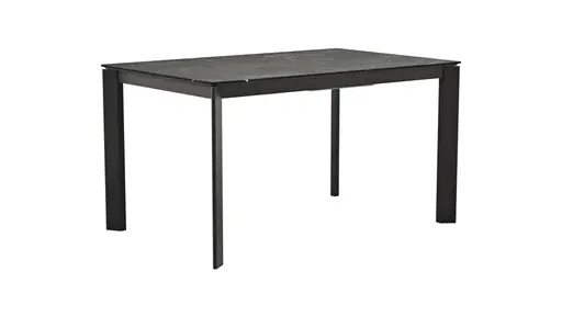 Esstisch Menosa - ausziehbar, LB ca. 140x90 cm, Laminat, Marmor Schwarz