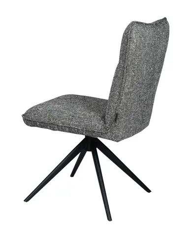 Stuhl MARCIA - drehbar, Stoff, Grau