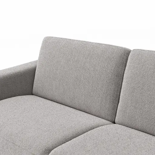 Sofa Nuoro - 2,5-Sitzer inkl. Schlaffunktion, Armlehne 1, Stoff, Grau