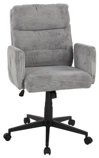 Drehstuhl - höhenverstellbar, Cord, Grau