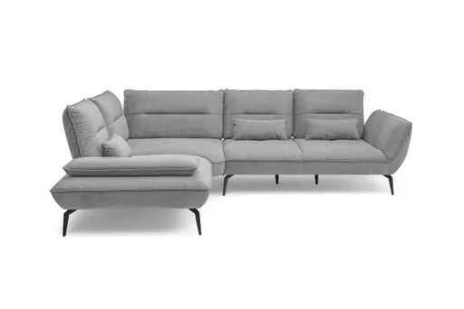 Ecksofa PAYTON - Ecke links, 2,5-Sitzer, Stoff, Silbergrau