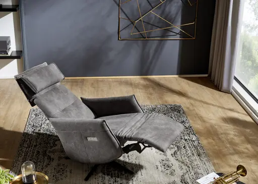 Fernsehsessel - Relaxfunktion, Stoff, Bordeaux