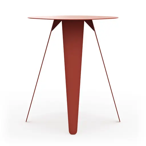 Beistelltisch Signe - BHT ca. 40x50x40 cm, Lack, Oxidrot