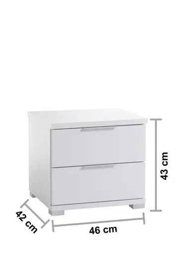 Nachtkommode- Weiß