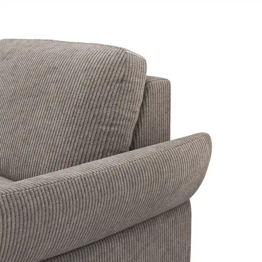 Ecksofa Rockport A - Ecke links mit 2,5-Sitzer rechts, inkl. Armlehne verstellbar, Stoff, Braun