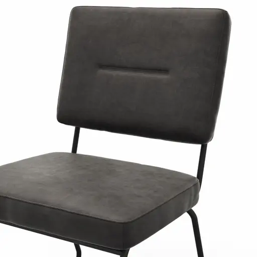 Polsterstuhl Wesley - Stoff, Anthrazit