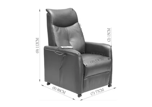 TV-Sessel MITCH - Relaxfunktion, Kunstleder, Schwarz