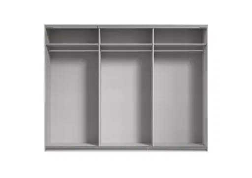 Schwebetürenschrank RIVASA- B ca. 271 cm, Champagner, Spiegel