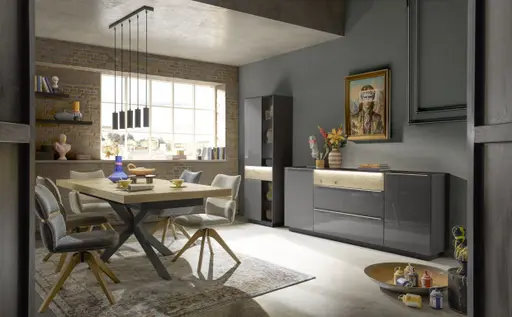 Armlehnstuhl MAROU - drehbar, Stoff, Beige